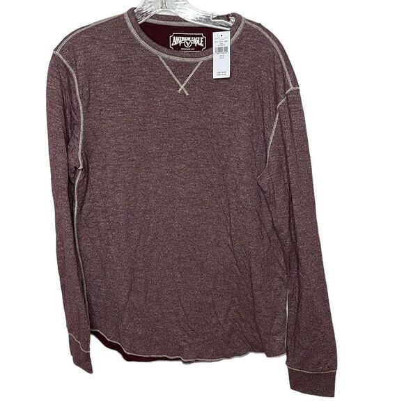 American Eagle Long Sleeve Maroon Soft Shirt. Size Small. - Picture 1 of 9